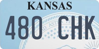 KS license plate 480CHK