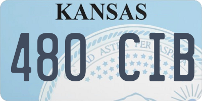 KS license plate 480CIB