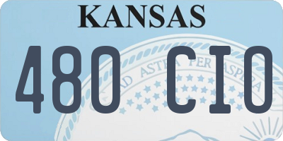 KS license plate 480CIO