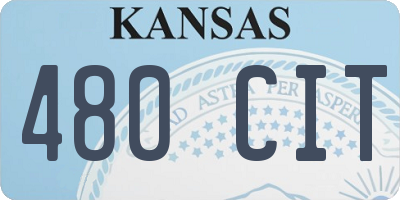 KS license plate 480CIT