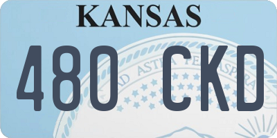 KS license plate 480CKD