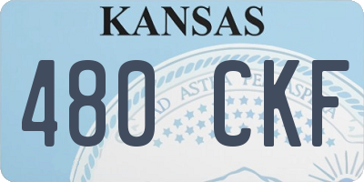 KS license plate 480CKF