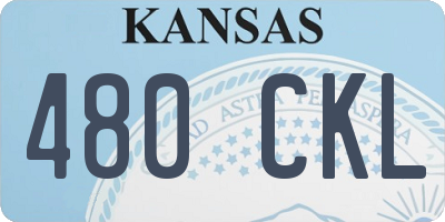 KS license plate 480CKL