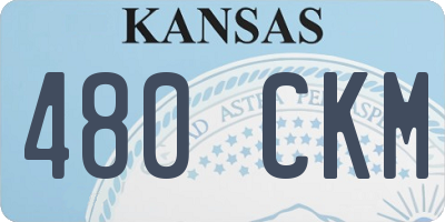 KS license plate 480CKM