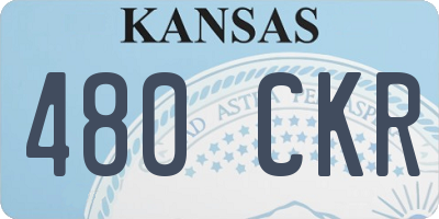 KS license plate 480CKR