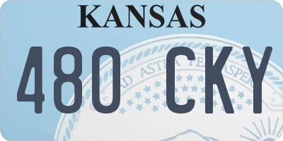 KS license plate 480CKY