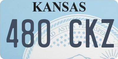 KS license plate 480CKZ