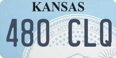 KS license plate 480CLQ