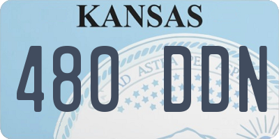 KS license plate 480DDN