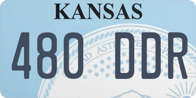 KS license plate 480DDR