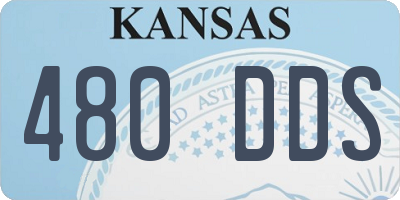 KS license plate 480DDS
