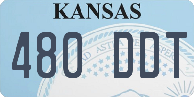 KS license plate 480DDT