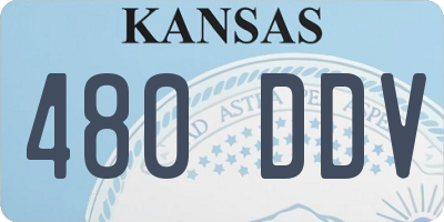 KS license plate 480DDV