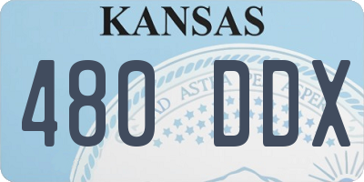 KS license plate 480DDX