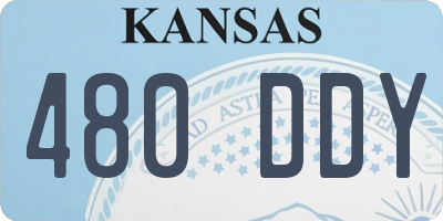 KS license plate 480DDY