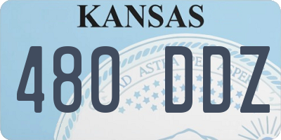 KS license plate 480DDZ