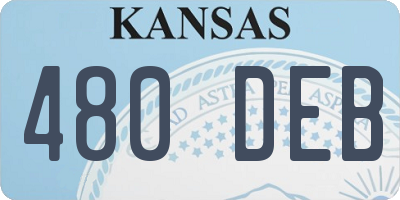 KS license plate 480DEB