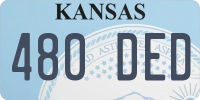 KS license plate 480DED