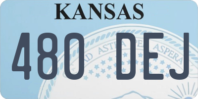 KS license plate 480DEJ