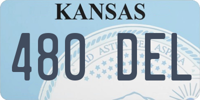 KS license plate 480DEL