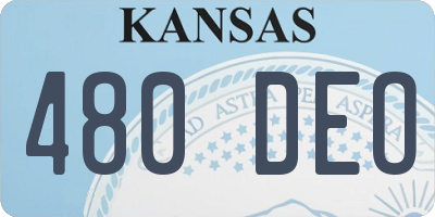 KS license plate 480DEO