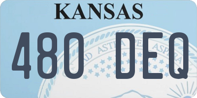 KS license plate 480DEQ