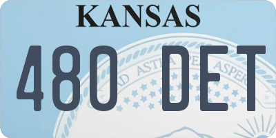 KS license plate 480DET