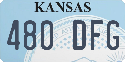 KS license plate 480DFG