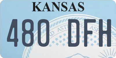 KS license plate 480DFH