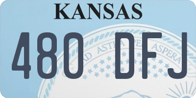 KS license plate 480DFJ