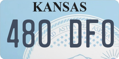 KS license plate 480DFO