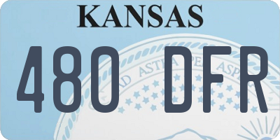 KS license plate 480DFR