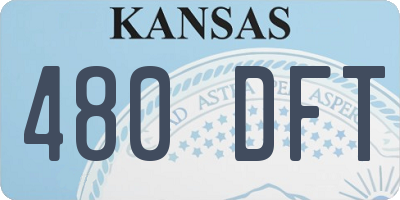 KS license plate 480DFT