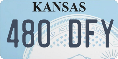 KS license plate 480DFY