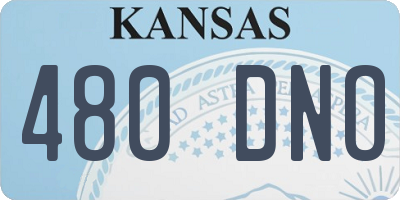KS license plate 480DNO