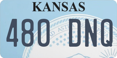 KS license plate 480DNQ