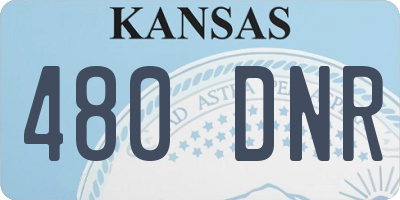 KS license plate 480DNR