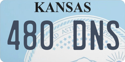 KS license plate 480DNS