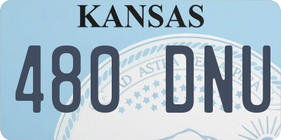 KS license plate 480DNU