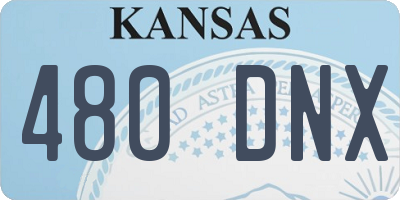 KS license plate 480DNX