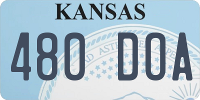 KS license plate 480DOA