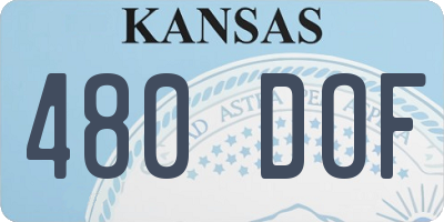 KS license plate 480DOF