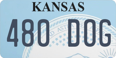 KS license plate 480DOG