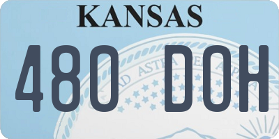 KS license plate 480DOH