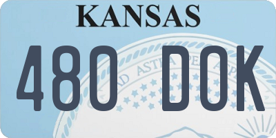 KS license plate 480DOK