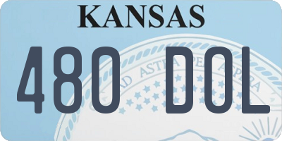 KS license plate 480DOL
