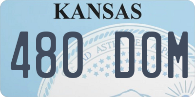 KS license plate 480DOM