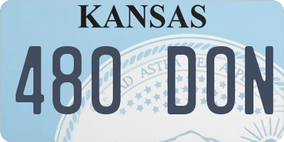 KS license plate 480DON