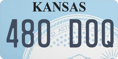 KS license plate 480DOQ