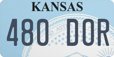 KS license plate 480DOR